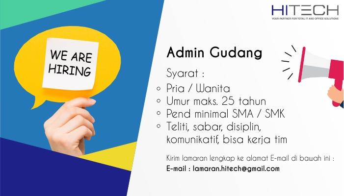 Loker Admin Gudang Semarang Blog Hitech Seputar Informasi Teknologi Terkini 2021